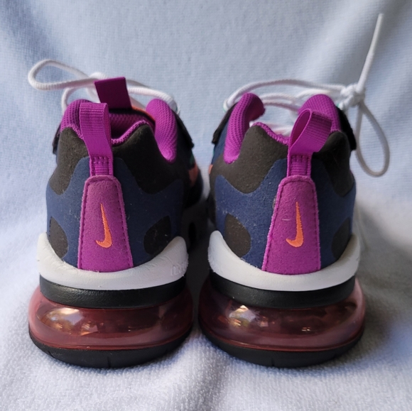 NIKE AIR MAX!!!270 React (GS) Shoes Kinetic Green Blue Pink - Picture 5 of 13